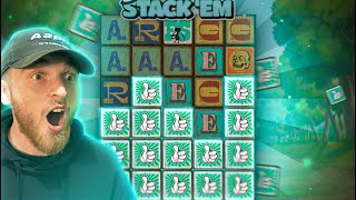 INSANE TOP SYMBOL SCREEN PAYS CRAZY ON STACK EM SLOT (MEGA WIN)