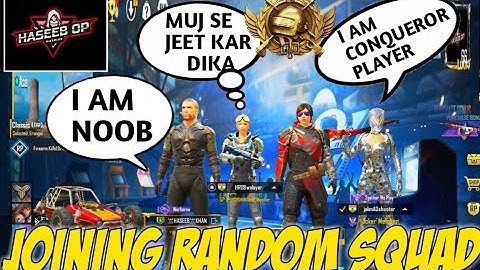 JOINING RANDOM SQUAD||PART 7||THEY CHALLANGED ME||PUBG MOBILE||HASEEB OP