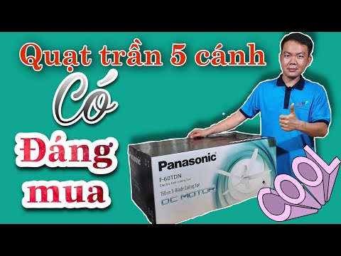 Video Đánh Giá Quạt Trần 5 Cánh Panasonic F-60TDN Hạ Nhiệt... - youtube