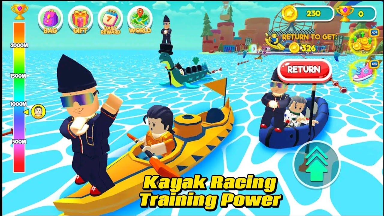 Kayak racing training power gameplay 
