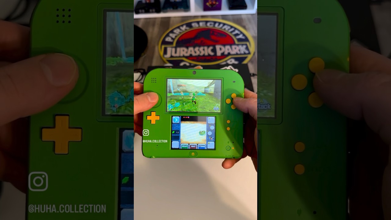 Unboxing Nintendo 2DS in the Ocarina of Time Edition 