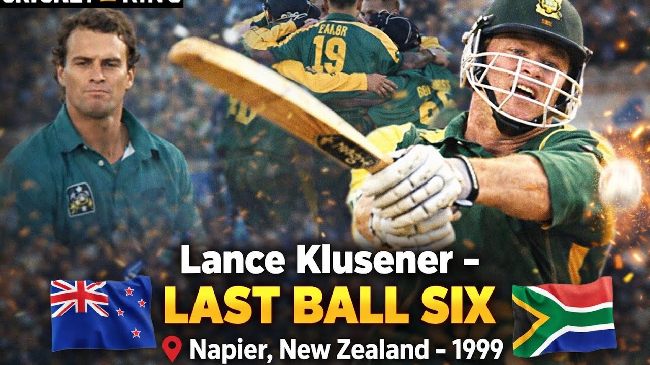 Последний мяч (Лэнс Клузенер отбил 6 мячей) Южная Африка против Новой Зеландии, 4-й однодневный м...