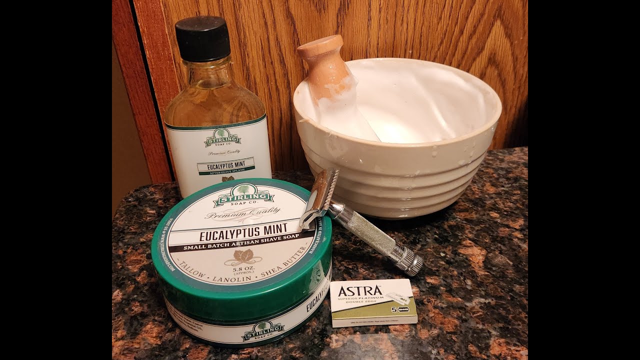 SOTD: Stirling Eucalyptus Mint / Бритва Merkur 34C / Лезвия Astra / Eucalyptus Mint