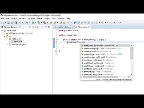 #Javatutorialforbeginners #Javatutorial #Javaprogramming hello world program in java using eclipse