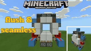 Minecraft BE Smallest 2x2 Flush & Seamless Door |TUTORIAL