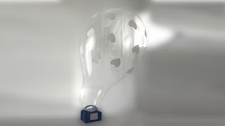 Btp - Transparent Long Neck Balloon With Hearts Printing Blow To Pop