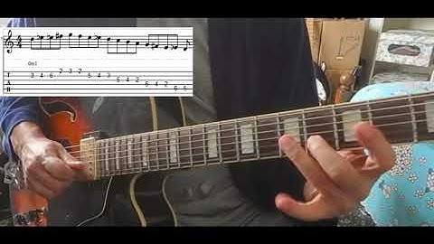 G Major Bebop Scale Descending Lick (with tabs) - DP