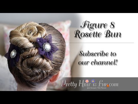 How to do a Figure 8 Rosette Hair Bun  Pretty Hair is Fun 