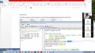 Python DataFrame Practical for Class XII