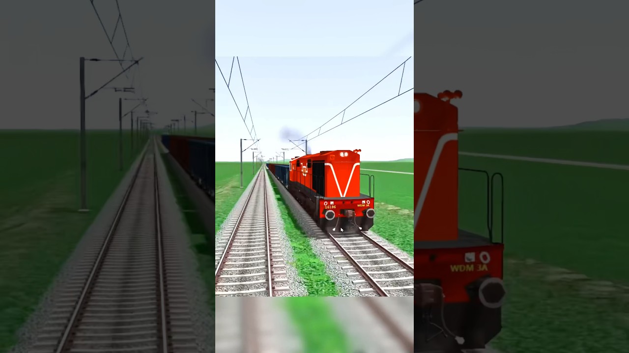WDM-3A Power Beast 💪 | FR BOXN 26 Wagons | Indian Train Simulator PC #indiantrainsimulator #shorts