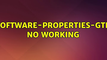Ubuntu: software-properties-gtk no working