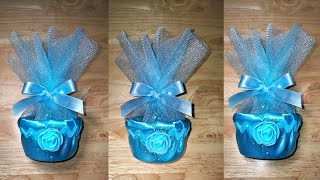 DIY Giveaways Using Recycled Material | Blue Motif  | Baptism And Christening Souvenir