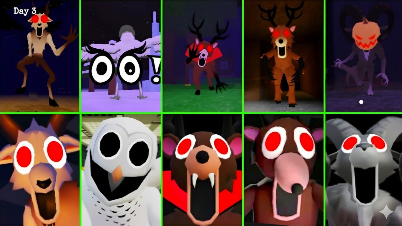 99 Nights In The Wild Weste Vs Forest Vs Arctic Vs Mobile & More Different Versions Jumpscrare 