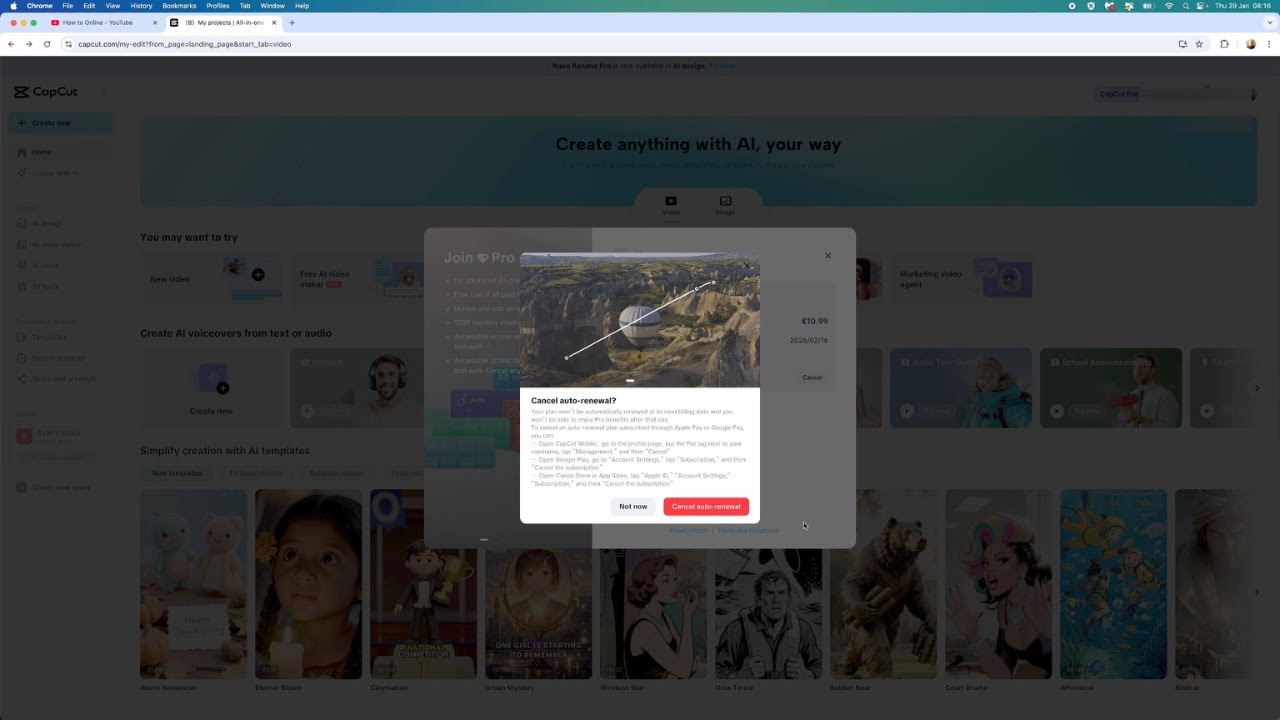 How to Cancel CapCut Pro on PC (2026)