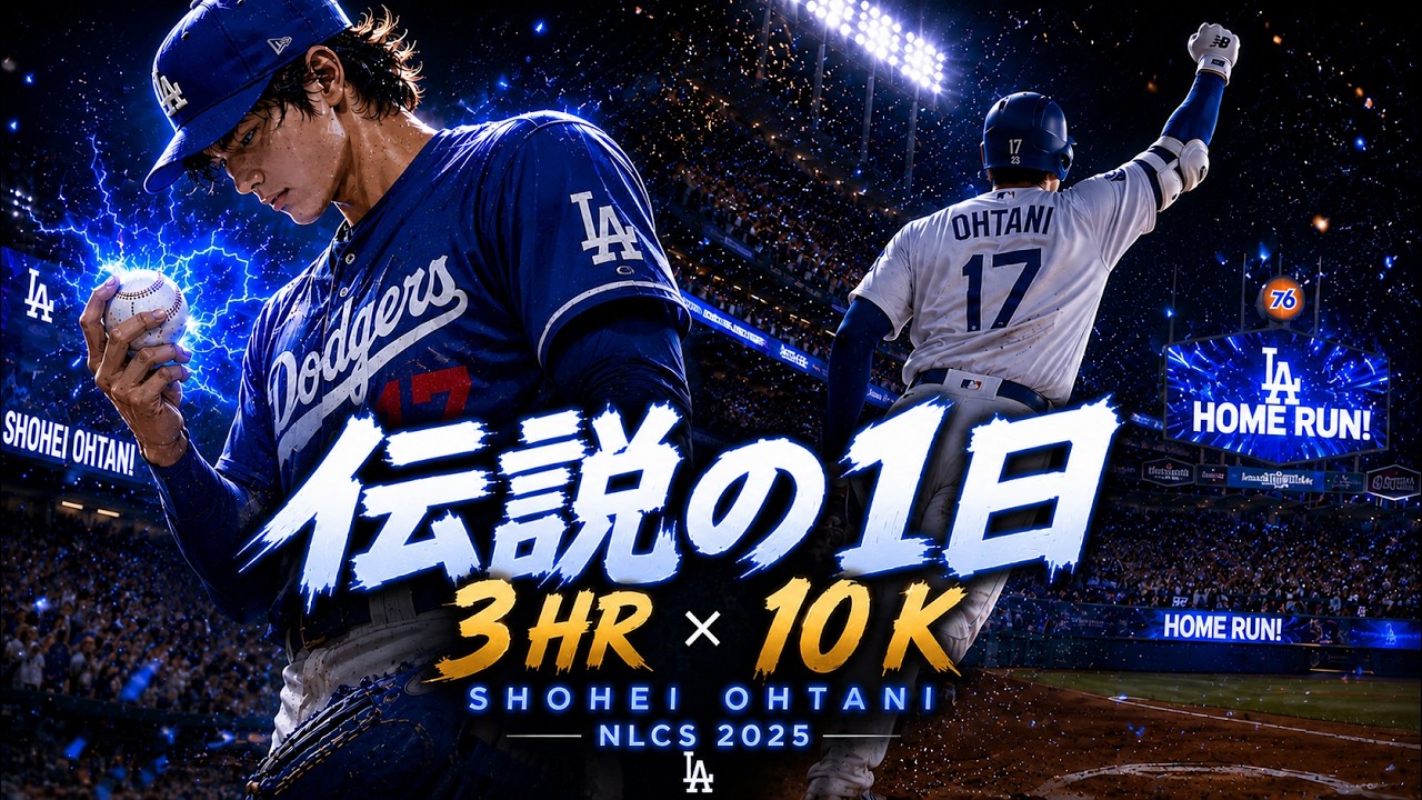 大谷翔平「3本塁打・10奪三振」伝説の1日をアニメMVにしてみた
