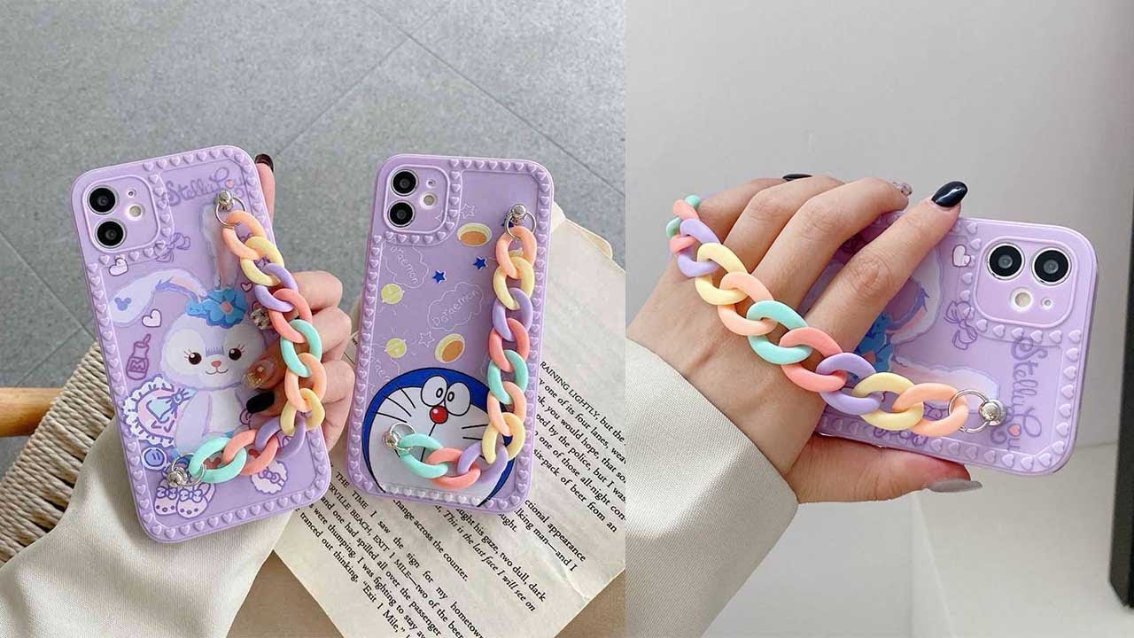 Fashion Cartoon Pattern Handmade Rainbow Bracelet Soft TPU Case Cover for Apple iPhone Oppo Vivo
