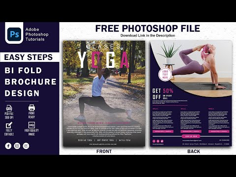 Double Sided Brochure Design - Photoshop Tutorial #FreeDownload