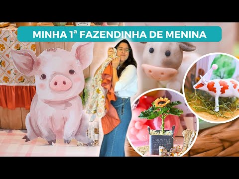 DECORAÇÃO DE FESTA COM O TEMA FAZENDINHA PARA MENINA | Mania de Fita