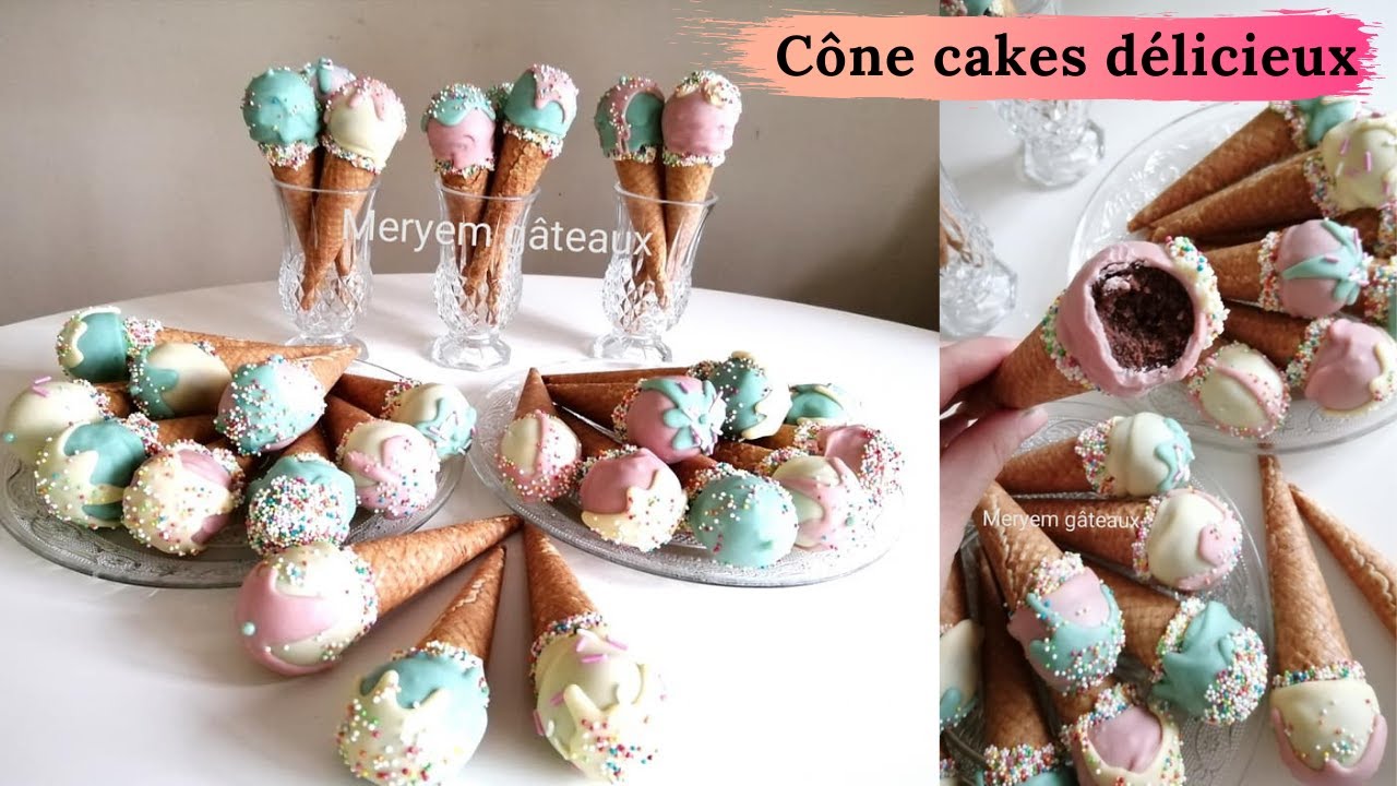 Cônes cakes délicieux et super joli