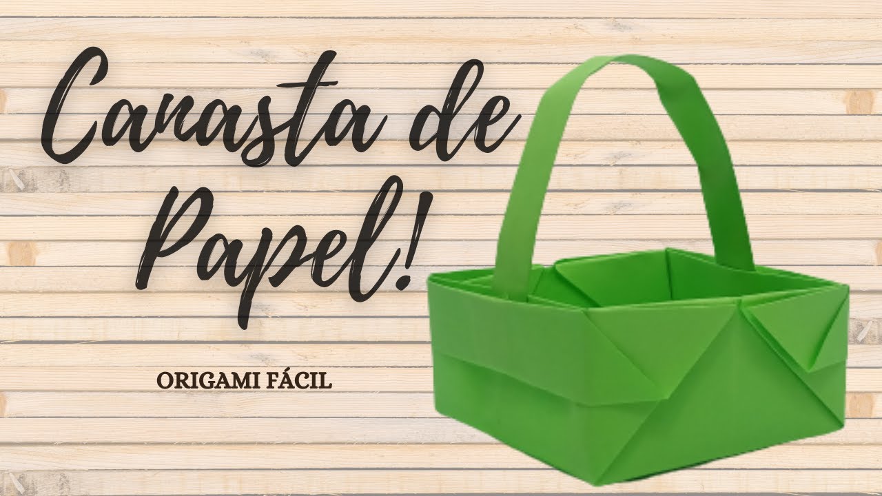 Cesta de papel 2 opciones con alas o simple (ORIGAMI FÁCIL)