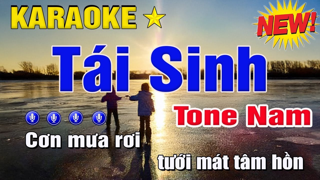 Tái Sinh (Tùng Dương) Karaoke Tone Nam Hạ Tone Dễ Hát Nhất