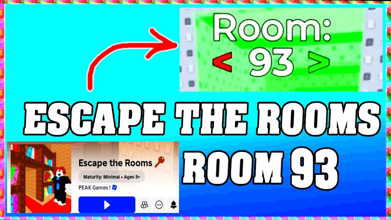 ROOM 93 ESCAPE THE ROOMS Roblox Walkthrough [Full Guide English] - YouTube