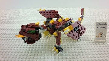 31073 A Mythical Creatures LEGO® Creator 4K Speed Build Review by Brickmanuals