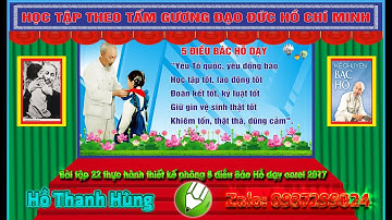 Bài tập 22 thực hành thiết kế phông 5 điều bác hồ dạy corel 2017 | Tự học đồ họa