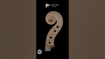 Hand carved violin scroll  -1-  #shorts