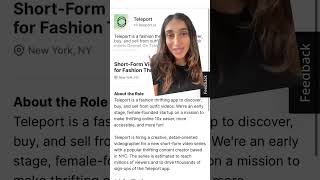 job opportunity alert! 📣 #nyc #fashiontech #startup #femalefounder #marketing #tiktok #videoediting