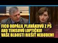 Ref:FSlJ4GJ_PhE Fico odp�lil plav�kov� v parlamente a  na mesiac: va e blbosti rie i  nebudem