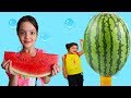 Ice cream & Giant Watermelon, Johny Johny Yes Papa song for kids, video for children