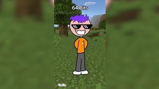 64 Bits 32 Bits 16 bits 8 bits 4 bits 2 bits 1 bits 1/2 bits 🥶 #shorts #minecraft
