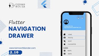 2.10 - create a navigation drawer in flutter - flutter basics - 2023