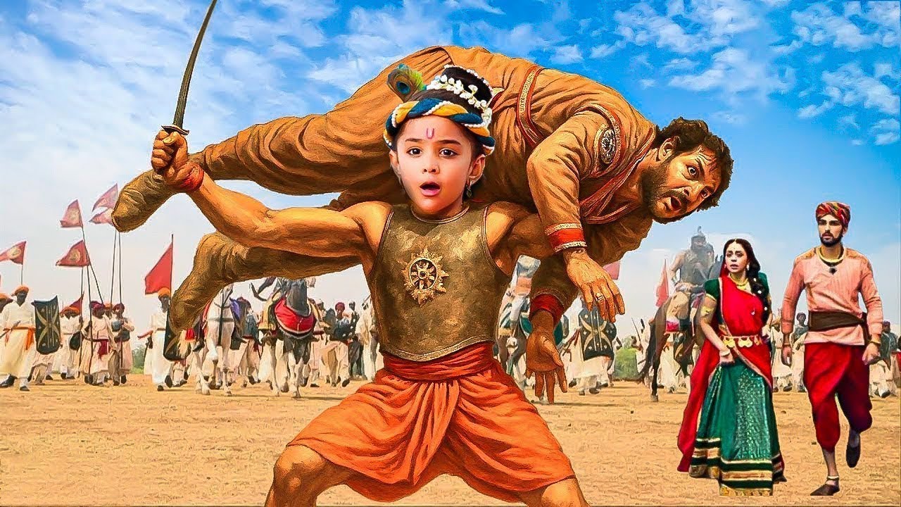 बालकृष्ण जी तोड़ा अहंकारी राक्षस का घमंड || Yashomati Maiyaa Ke Nandlala || 