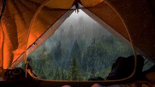 Regn lyder på teltet i skogen for søvn, avslappende, meditasjon - 10 Timer Regn lyder og Torden