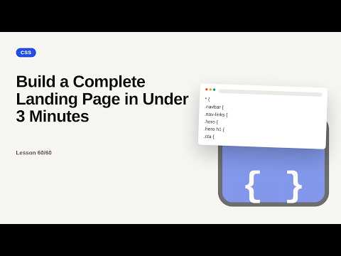 CSS Series: Build a Complete Landing Page in Under 3 Minutes
