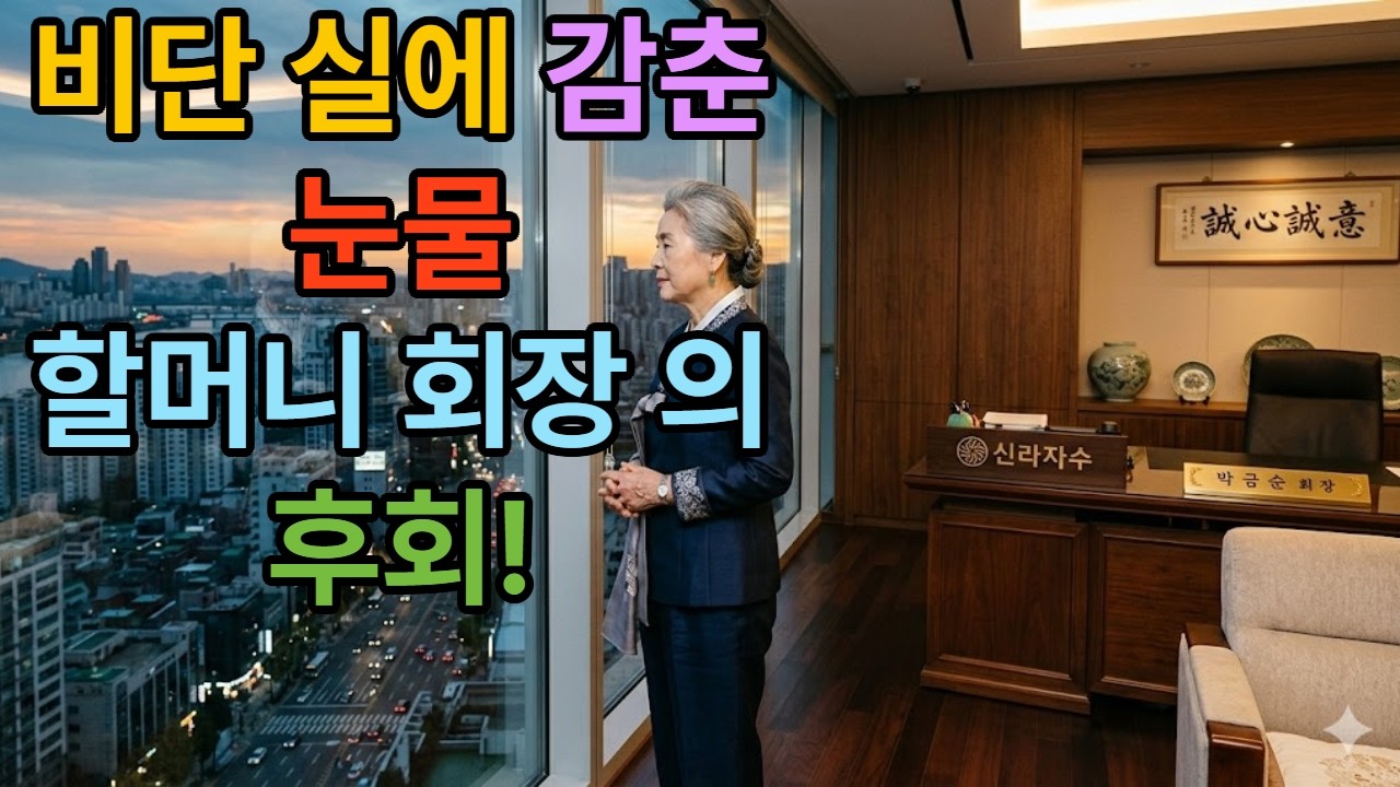 가난한 며느리 쫓아낸 할머니 회장의 후회 ..