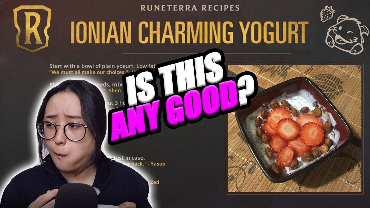 Trying RUNETERRA RECIPES: Ionian Charming Yogurt! | Legends of Runeterra