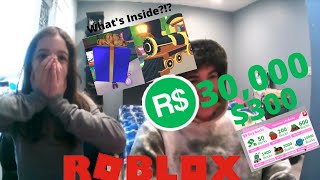 I gave my little sister 30,000+ ROBUX!!!!! WORTH $300+