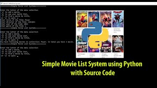 Movie Management System Project In Python With Source Code Free Python Projects With Source Code