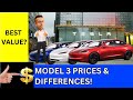 Tesla model 3 pricing and differences