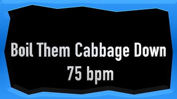 Backing track Boil Them Cabbage Down medium tempo 75 bpm