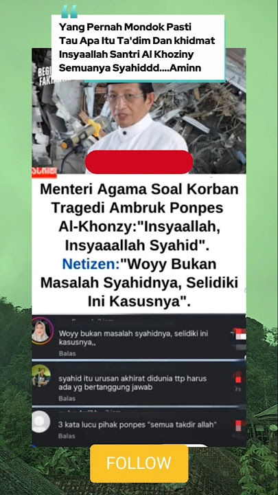 Menurut Kalian Gimana Guys!! Santri Al Khoziny syahid #fyp #trendingshorts