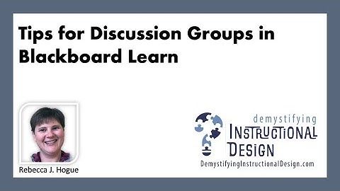 Tips for Discussion Groups in Blackboard Learn