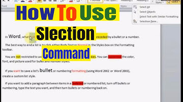 How to use Selection Pane in Microsoft Word 2010 Urdu/Hindi
