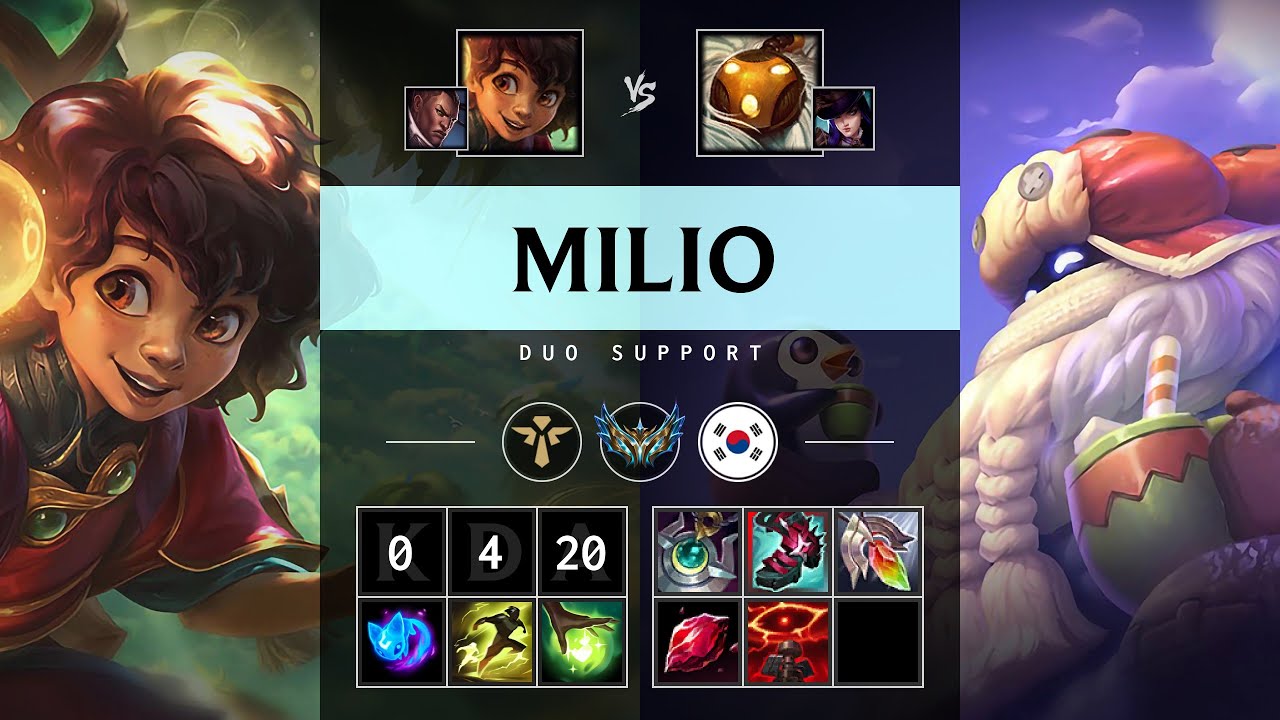 Milio Support vs Bard - KR Challenger Patch 25.13