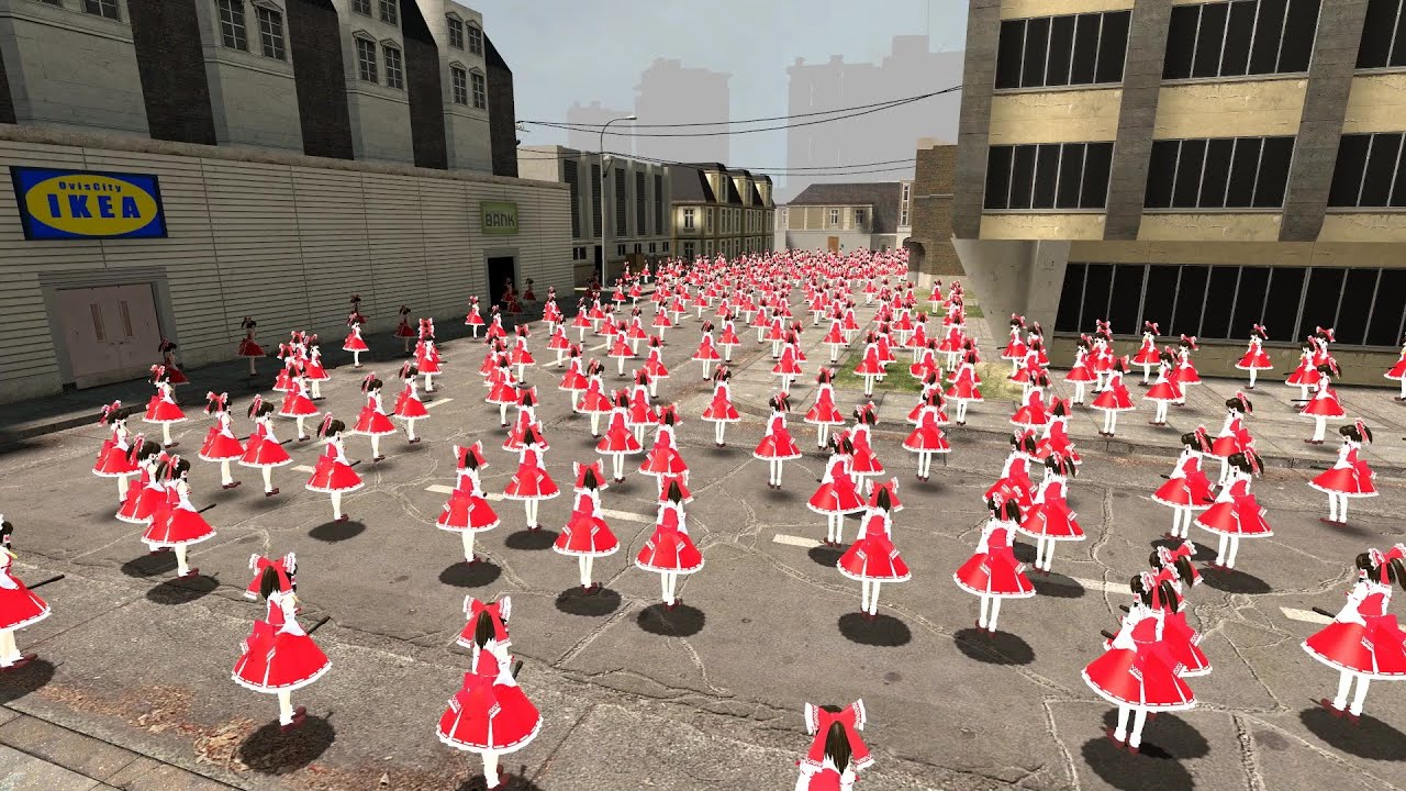 大量の霊夢と魔理沙を戦わせてみた