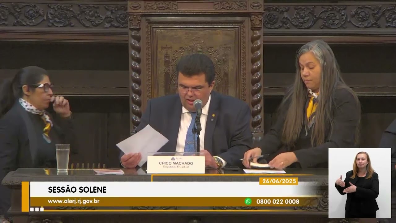 Sessão Solene  - Medalha Tiradentes -  Thiago Simão Gomide