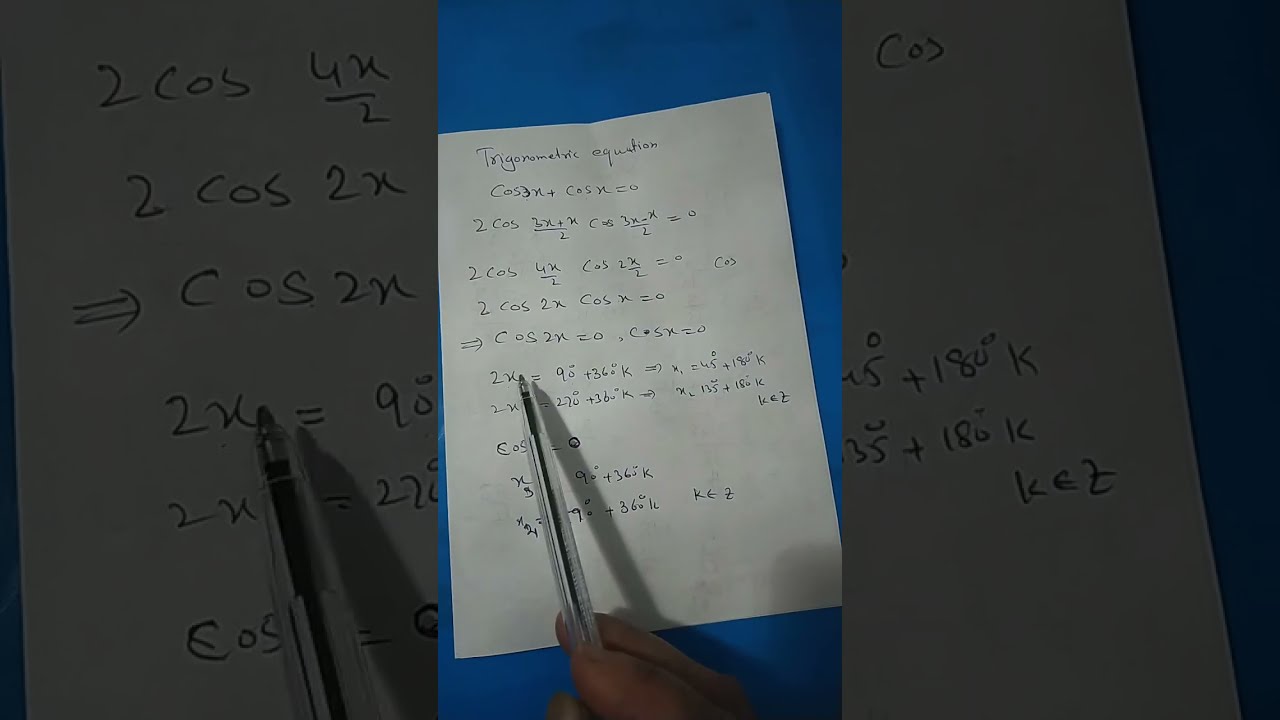 Trigonometric equations 